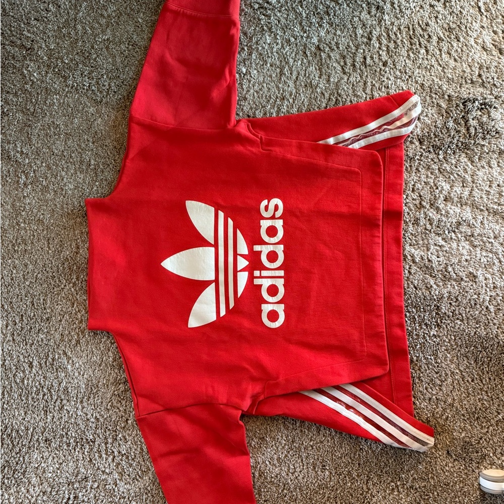 Adidas Women's Red Sweatshirt mock neck - Picture 7 of 9